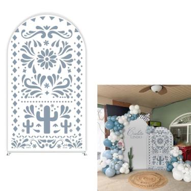 Imagem de Capas de suporte de arco azul empoeirado mexicano festa de casamento festa nupcial arco elastano capa batismo chá de bebê decorações de festa de aniversário (g4154, 1,8 x 0,8 m (AxL))