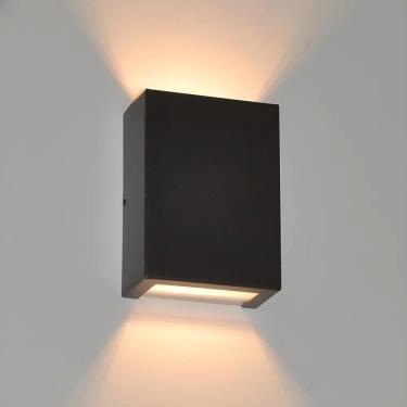 Imagem de Arandela Alumínio 2 Focos Interna Externa Muro Jardim 6 Pret