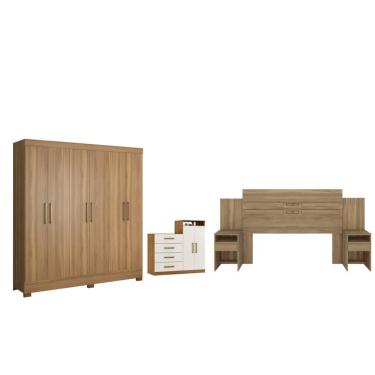 Imagem de Jogo De Quarto De Casal Completo Bona Amendola Off-white