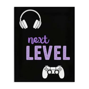 Imagem de Stupell Industries Arte de parede em tela Next Level Headset & Controller, design por Christine Simpson Art, 76 x 61 cm