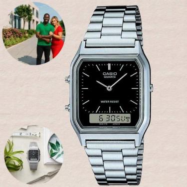 Imagem de Relógio de Pulso Casio Unissex Vintage Feminino Masculino Pequeno Quad