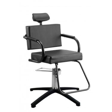 Imagem de Cadeira de Cabeleireiro Hidráulica Salão de Beleza e Barbearia Dompel Titan Preto