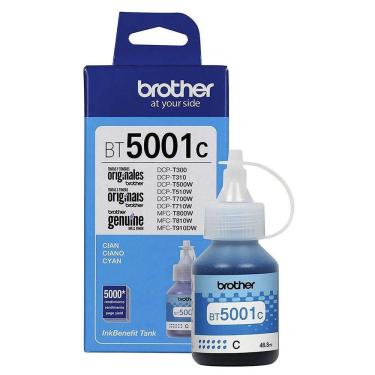 Imagem de Tinta Brother Bt-5001c Bt5001 Ciano Original Dcp-t300 Dcp-t500w Dcp-t700w Mfc-t800w 41.8ml
