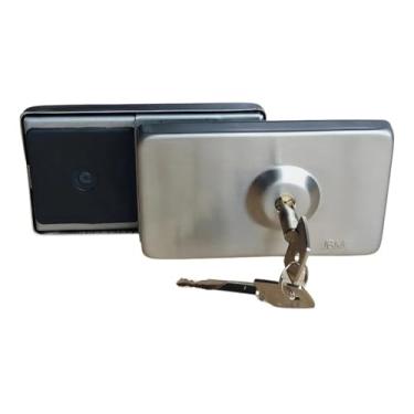 Imagem de JBM Fechaduras FA1 Fechadura para Porta de Giro Pivotante, Auto Blocável com Tetra-chave, para Vidros 8-10mm