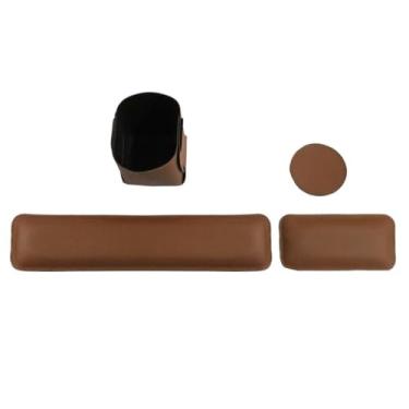 Imagem de Kit (4peças) Apoio Mousepad + Apoio Punho De Teclado Home Office+Porta Caneta+Porta Copo(CARAMELO)