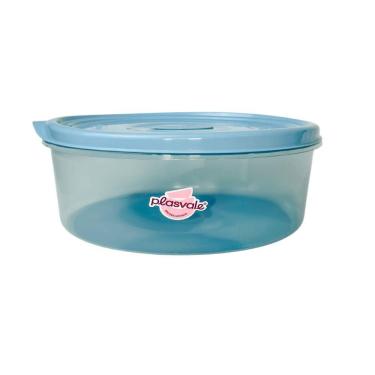 Imagem de Pote Redondo Para Micro-ondas E Freezer Com Válvula 3l Azul