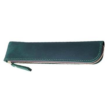 Imagem de Estojo de lápis de couro retrô porta-lápis bolsa portátil de papelaria para estudantes do ensino médio menina menino adulto adolescente