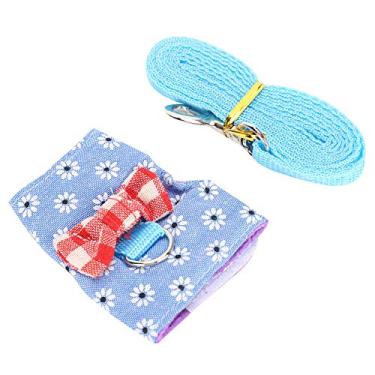 Imagem de Phefop Arnês para Animais Pequenos Com Trela Colete Macio Respirável Ajustável para Coelho e Cobaia Aventura Ao Ar Livre (XS)