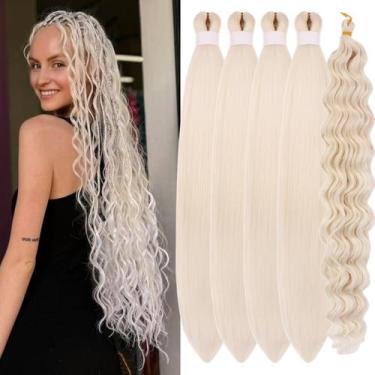 Imagem de Trançando o cabelo Leticia White Blonde 60/613 Boho Curls 26"