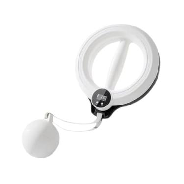 Imagem de simhoa Aparelho de ginástica com aro para os braços, alça antiderrapante e rotação de 360 ​​graus, Branco