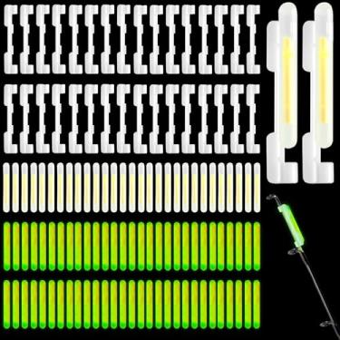 Imagem de 360 Pçs Bastões Brilhantes de Pesca Clip on Float Light Stick Bulk para Pontas de Vara Mini Vara Verde Brilhante no Escuro para Varas de Luz Fluorescente para Pesca Noturna Flutuação Terminal