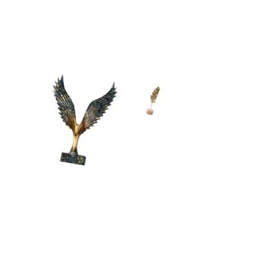 Imagem de Fenteer Estátua de Folha de Asa Aberta de Resina, Ornamento de Feng Shui, Estatueta Decorativa de Metal em Forma de Folha, Artesanato, Escultura Abstrata