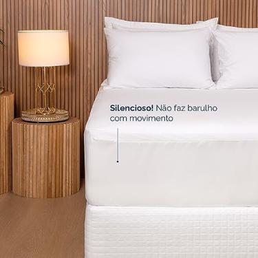 Imagem de Protetor de Colchão 100% Impermeável - Silencioso, Respirável e Confortável Solteiro – Casal - Queen ou King (Solteiro)