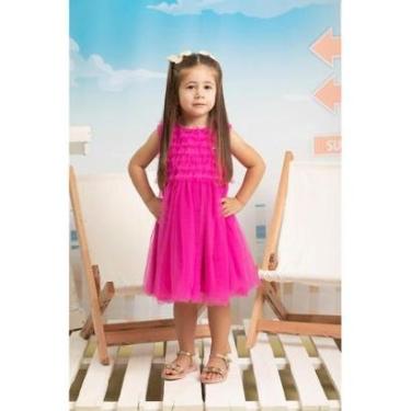 Imagem de Vestido Cetim Duplo Tule Luxo Menina Festa Lessa Kids B9121-Feminino