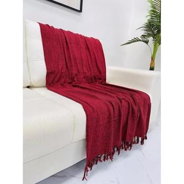 Imagem de Capa para sofá-cama misto 220 x 150 cm Capa protetora decorativa (VERMELHO MESCLA)