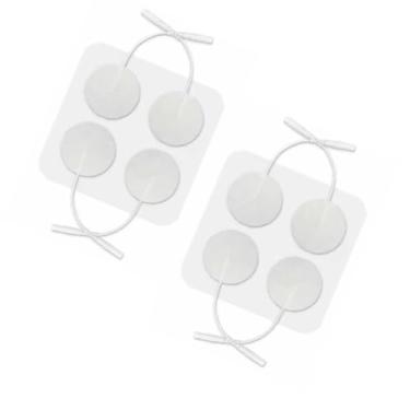 Imagem de Eletrodos para Aparelho Eletroestimulador Massagem Fisioterapia tamanho 3cm Kit com 8 unidades encaixe 2mm