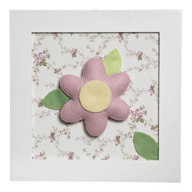 Imagem de Quadro Decorativo Flor Quarto Bebê Infantil Menina - Potinho de mel