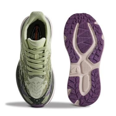 Imagem de OUTVENTURE Tênis de caminhada feminino, leve, de malha respirável, com cadarço e aderência de alta tração, Verde, 37