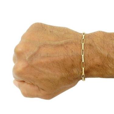 Imagem de Pulseira de ouro 18k Tijolinho 3,3Gr 21 CM - Elegancy Joias