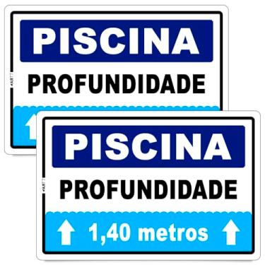 Imagem de Art7 Placa de Sinalização para Piscina, PS 1mm, 30 x 20 cm, Impressão UV, Resistente a Intempéries, com Fita Dupla-Face, para Condomínios e Hotéis (2)