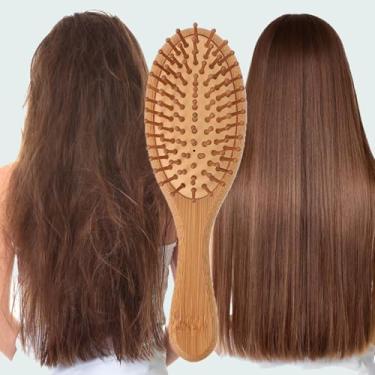 Imagem de Pente de massagem para cuidados com o couro cabeludo, cabelo encaracolado, antiestática, escova de cabelo com almofada de ar (pente com almofada de ar circular)