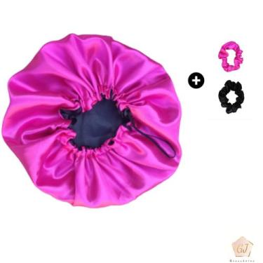 Imagem de touca/toca/cetim Seda Dormir Banho Anti Frizz Hidrata Cabelo - gj aces
