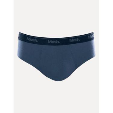 Imagem de Cueca Mash Slip Cotton Basic Azul Tamanho:L/G, L/G