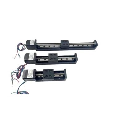Imagem de S25HH0 Módulo linear NEMA 11 com motor de passo trilho de mesa deslizante tipo T estágio linear 50 mm 100 mm 150 mm 200 mm curso (Tr6-6, curso 50 mm)