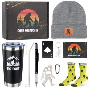 Imagem de Presentes de Natal Big Foot Sasquatch, presentes engraçados para homens adultos com chapéus, caneca, chaveiro, decoração, coisas, meias, ferramenta, cartão de felicitações, multiferramenta, caneta
