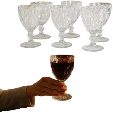 Imagem de Conjunto de tacas, transparente, para bebida, vinho, cristal, elegante, luxuoso,diamante