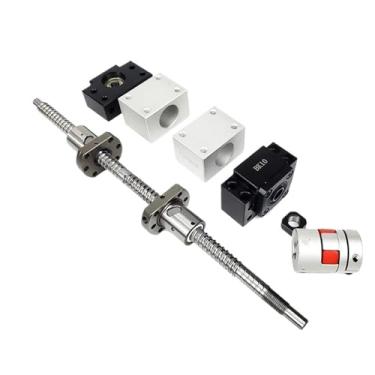 Imagem de Conjunto de parafusos esféricos bidirecionais esquerda direita de 12 mm SFU1204 SFU1605 SFU1610 SFU2005 com porca anti-retroação (SFU1204,800mm)