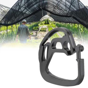 Imagem de Ganchos de rede de proteção de plástico para estufa, garagem, varanda, cerca com acessório de tecido, pacote com 100