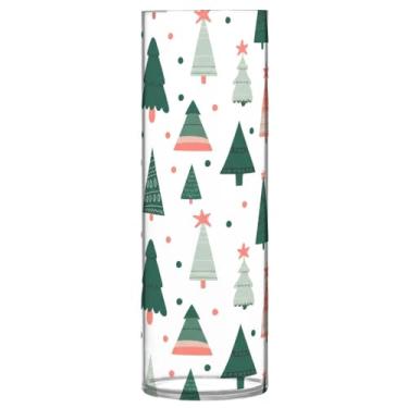 Imagem de Qilmy Vaso de árvore de Natal para flores, vaso de belas artes, decoração de casa para escritório, sala de jantar, sala de estar, casamento468