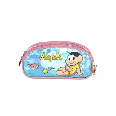 Imagem de Estojo Escolar Luxcel Turma da Mônica Relevo Azul-Feminino