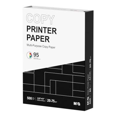 Imagem de M&G Papel para impressora multiuso, 21,6 x 28 cm - 1 resma (500 folhas), 9 kg, 95 brilhante, branco