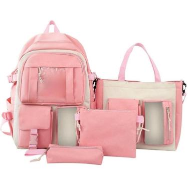 Imagem de Mochila Grande com Kit Escolar Completo 4 pçs Viagem Passeio Cor:-Feminino