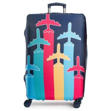 Imagem de Capa de Mala Grande Aviões Azul - Bagaggio, G