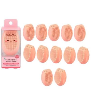 Imagem de Kit 12 Esponja de Silicone Limpeza Facial Hello Mini