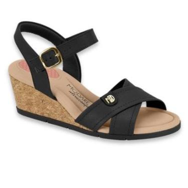 Imagem de Sandalia Feminina Modare Anabela Ortopédica Confortavel Flexivel Cortiça Ref: 7219.102-Feminino