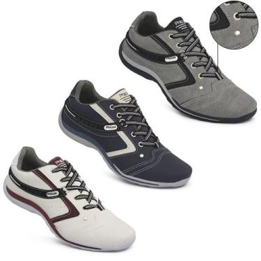 Imagem de Tênis Sapatenis Masculino Philos West Sapato Casual -Combo 3, Cinza, M