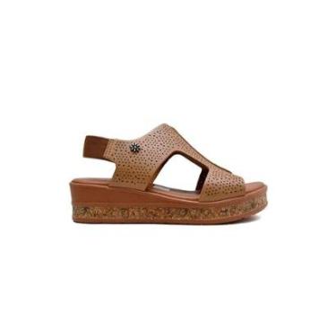 Imagem de Sandália Plataforma New Face Nuts Camel-Feminino