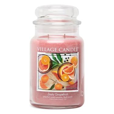 Imagem de Village Candle Toranja picante, vela perfumada, frasco de vidro premium, 602 g