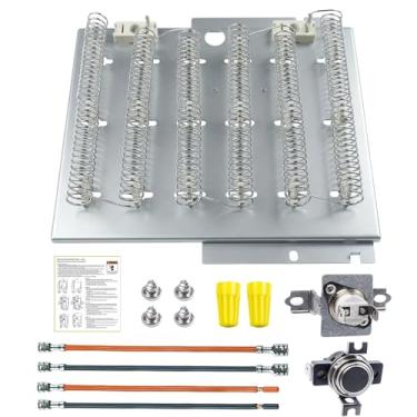 Imagem de Kit de elementos de aquecimento de secadora 503978 61927 para Amana/Speed Queen - Substitui 964P3, 61927, 503404, 56047, 56179 - Serve para modelos ADE3SRGS173TW01, ADE3LRGS171TW01, ADE30RGS171TW01