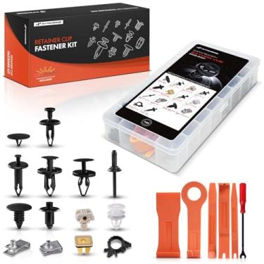 Imagem de A-Premium Kit de clipe de retentor de carro de 140 peças (14 tipos) compatível com Saturn Vue 2002-2007, painel de acabamento de porta de para-choque com pino de pressão automático, conjunto de