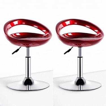 Imagem de Banco de bar ajustável, banco de balcão, bancos de ilha, bancos de bar ajustáveis com costas, bancos de bar modernos, com apoio para os pés, conjunto de 2, disponível em estilos altos e curtos