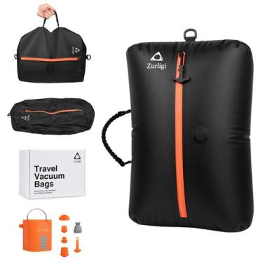 Imagem de Saco de compressão a vácuo Zurligi com bomba impermeável reutilizável
