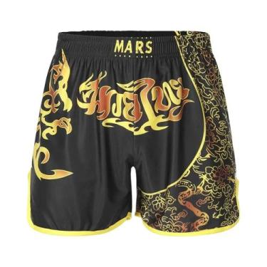 Imagem de Boxers masculinos de Muay Thai Shorts esportivos MMA combate treinamen
