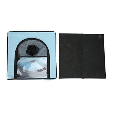 Imagem de Gaiola para Secadora de Animais de Estimação, Caixa de Secagem para Animais de Estimação Em Tecido Oxford Design de Malha para Casa (Azul)