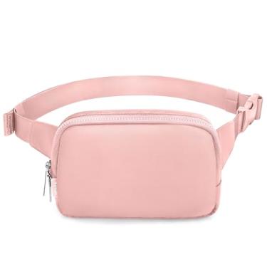 Imagem de Bomvabe Pochete de 2L para mulheres e homens, bolsa de cinto grande em todos os lugares com alça ajustável 139,7 cm, bolsa tiracolo resistente à água para viagens, esportes, corrida, caminhada, bolsa