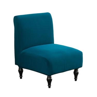Imagem de HZDHCLH Capa para cadeira de chinelo sem braços, elástica, elastano, protetor de móveis removível com fundo elástico, lavável na máquina para sala de estar, sala de jantar, hotel